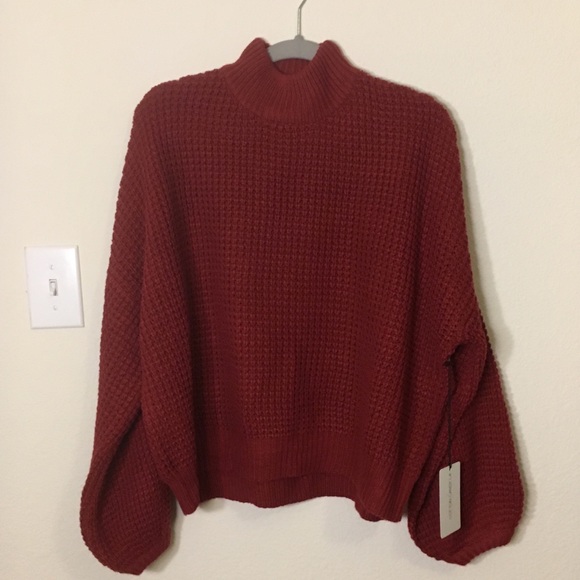 Wine Knit Sweater Top main image 1